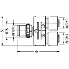 Y-M12 Mâle Droit 5p/2xM12 Fem Droit 4p (SlimLine)