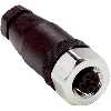 M12 Fem Droit 4p Inox V4A; Bornes à vis <0.75mm², Ø3-6mm