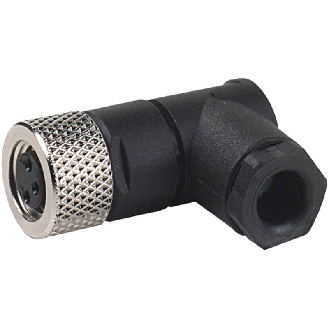 M08A Fem Coudé 4p; Bornes à souder <0.25mm², Ø3.5-5mm-Lire la description