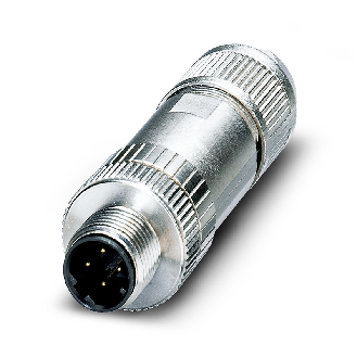 M12D Fem Droit 4p Blindé; Bornes autodénudantes 0.14-0.34mm², Ø4-8mm-Lire la description