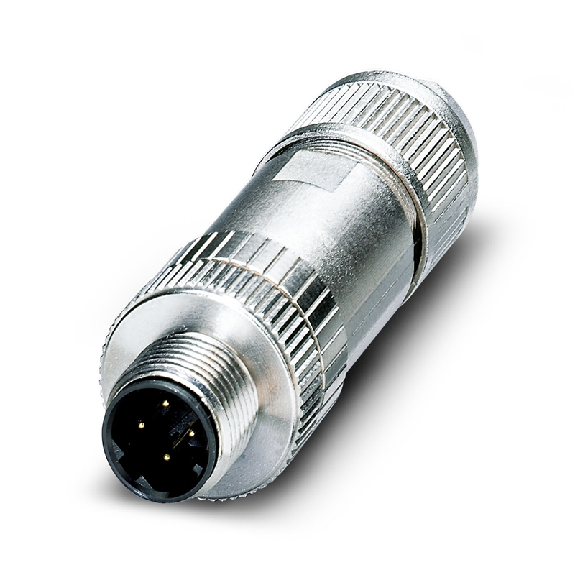 M12D Fem Droit 4p Blindé; Bornes autodénudantes 0.14-0.34mm², Ø4-8mm-Lire la description