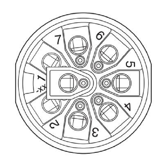 M12A Fem Droit 8p; Bornes à vis < 0.5mm², Ø6-8mm; Blindé-Lire la description