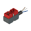 Connecteur plastique pour NF avec bloc contact B11 Câble 2m PVC