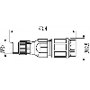 M08 Mâle Droit 4p; Bornes guillotines 0,25-0,5mm², Ø2.5-5.0mm