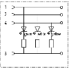 M12 Fem Coudé 4p 3LED; Bornes IDC 0,25-0.5mm²