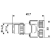 Répartiteur Y M12A Mâle Droit 4p/2x M08A Fem Droit