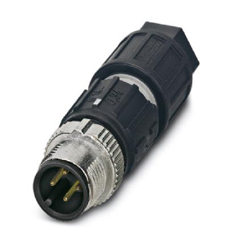 M12A Mâle Droit 4p; Bornes autodénudantes 0.34mm², Ø3.5-6mm-Lire la description