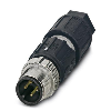 M12A Mâle Droit 4p; Bornes autodénudantes 0.34mm², Ø3.5-6mm