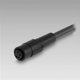 Connecteur Ø8mm Fem Droit 3p; PUR 3x0.25 Noir Cpc 2m-Lire la description