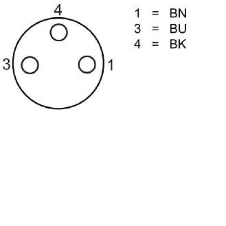 Connecteur Ø8mm Fem Droit 3p; PUR 3x0.25 Noir Cpc 2m-Lire la description