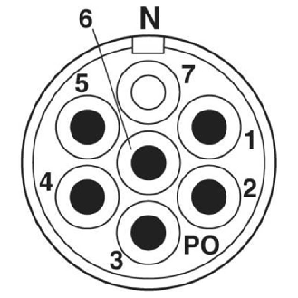M23 Mâle Droit 6p; Blindé; Bornes à souder, Ø3-14,5mm-Lire la description