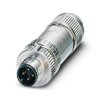 M12A Mâle Droit 4p; Bornes Push-Lock, Ø4-8 mm-Lire la description