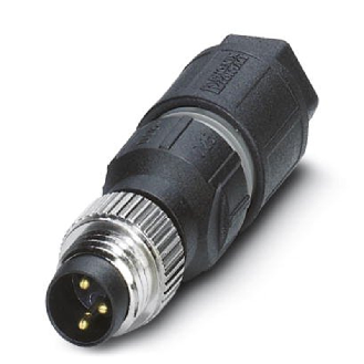 M08A Mâle Droit 3p; Bornes autodénudantes max. 0.25mm², Ø2,5-5mm-Lire la description