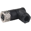 M08 Fem Coudé 3p; Bornes à souder <0.25mm², Ø3.5-5mm