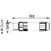 M08A Mâle Droit 4p; Bornes guillotines 0.14-0.34mm², Ø2.5-5.1mm