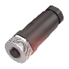 M12A Fem Droit 8p; Bornes à vis 0.14-0.5mm², Ø6-8mm