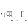 M12A Fem Droit 8p; Bornes à vis 0.14-0.5mm², Ø6-8mm