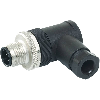 M12 Fem Coudé 8p; Bornes à vis <0.5mm², Ø6-8mm