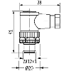 M12 Fem Coudé 8p; Bornes à vis <0.5mm², Ø6-8mm