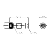 M08A Fem Droit 3p; Bornes à souder (x3) 0.14-0.34mm², Ø3.5-5mm