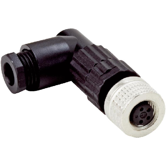 M08A Fem Coudé 4p; Bornes à souder 0.25 mm², Ø3.5-5mm-Lire la description