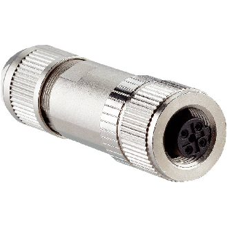 M12D Fem Droit 4p; Bornes IDC 0.14-0.34mm², Ø4-8mm; Ethernet-Lire la description