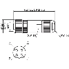 M12D Fem Droit 4p; Bornes IDC 0.14-0.34mm², Ø4-8mm; Ethernet