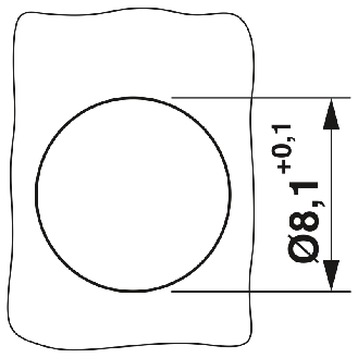 Embase paroi M8x0.5; M08A Fem Droit 3p/3 fils (3 x 0.25mm²) 1.0m-Lire la description