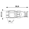 M08A Fem Droit 4p; Bornes autodénudantes, Ø2,5-5 mm
