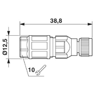 M08A Fem Droit 4p; Bornes autodénudantes, Ø2,5-5 mm-Lire la description