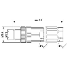 M12A Mâle Droit 4p; Bornes Push-Lock <0,75mm², Ø4-8 mm