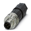 M12A Mâle Droit 4p; Bornes Push-Lock <0,75mm², Ø4-8 mm