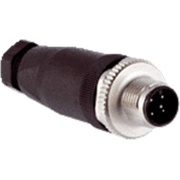 M12A Mâle Droit 5p; Bornes à vis <0.75 mm², Ø4-6mm-Lire la description