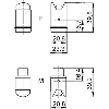 Insert mâle à raccordement à vis pour sections jusqu'à 2,5 mm², 3+PE