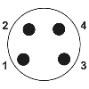 M08A Mâle Droit 4p; Bornes autodénudantes, Ø2,5-5 mm