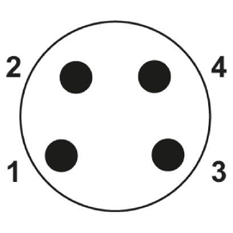 M08A Mâle Droit 4p; Bornes autodénudantes, Ø2,5-5 mm-Lire la description