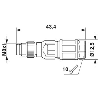 M08A Mâle Droit 4p; Bornes autodénudantes, Ø2,5-5 mm