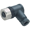 M12A Inox V4A Fem Coudé 5p; Bornes à vis (x5) <0.75mm², Ø6-8mm