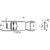 M12A Mâle Droit 5p Inox V4A Blindé; Bornes à vis <0,75mm², 5,5-8,6mm