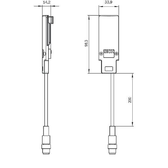 Connecteur système deTec4 SP2, M12 mâle 8 pôles Connecteur système deTec4 SP2, M12 mâle 8 pôles-Lire la description