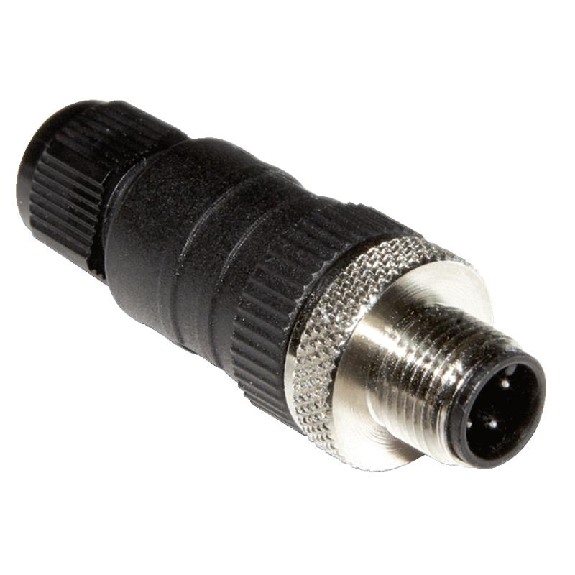 M12A Mâle Droit 4p; Bornes à vis (x4) max. 0.75mm², Ø4-6mm-Lire la description