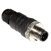 M12A Mâle Droit 4p; Bornes à vis (x4) max. 0.75mm², Ø4-6mm