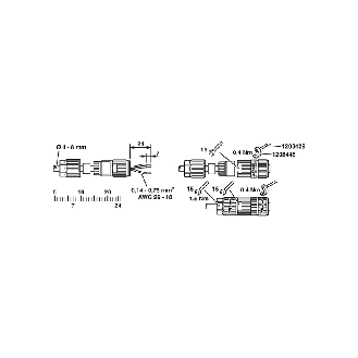 M12A Fem Droit 5p; Bornes Push-Lock, Ø4-8mm-Lire la description