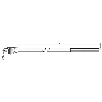 Connecteur JST Fem Droit 8p Câble PUR 10m pour VFS60 et DFS60-Lire la description