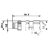 M08A Mâle Droit 3p; Bornes rapide Piercecon®, câble Ø3-5mm