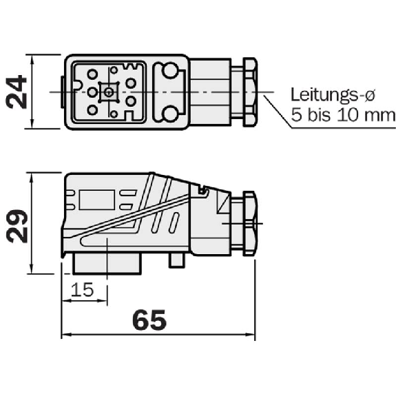 Connecteur Q7 (AC) Fem Coudé 7p Bornes à vis-Lire la description