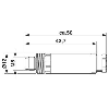 M08A Mâle Droit 3p; Bornes à vis (x3) max. 0,5 mm², Ø3,5-5mm