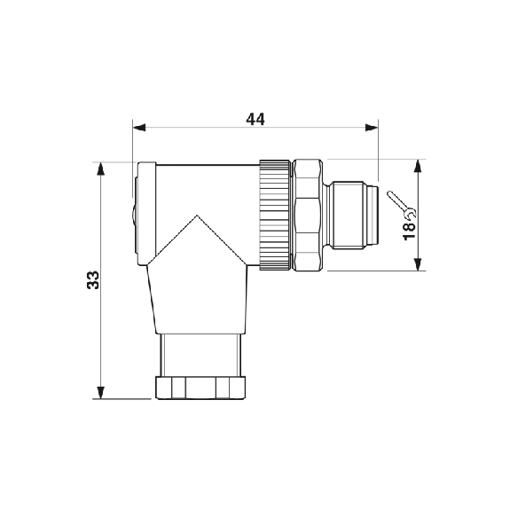 M12A Mâle Coudé 5p Inox; Bornes à vis (x5) 0,25-0,75mm², Ø4-6mm (PG7)-Lire la description