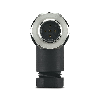 M12A Mâle Coudé 5p Inox; Bornes à vis (x5) 0,25-0,75mm², Ø4-6mm (PG7)