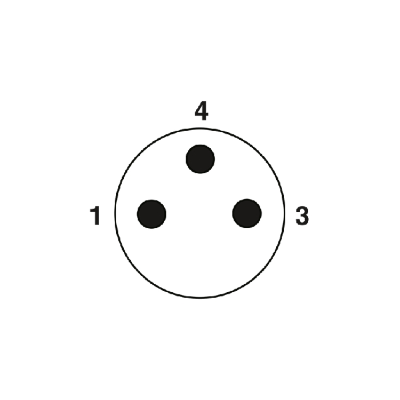 M08A Mâle Coudé 3p; Bornes à vis, câble Ø3,5-5mm-Lire la description